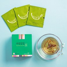 하늘바라기 국내산 꽃차 감잎 어린감잎차 12티백 수제 가마솥덖음, 12개입