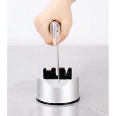 엘리블트 한손 조작 흡착식 원터치 미니 칼갈이 고정형, 1개, 실버