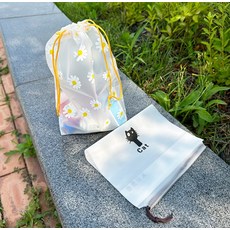 끈 파우치 반투명 EVA 답례품포장, 고양이 20x30cm