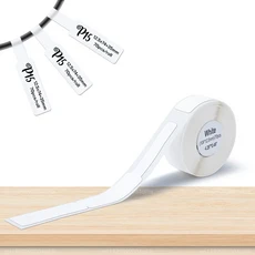 P15 라벨 용지 롤 Marklife P12 Q30 프린터 용 흰색 접착 스티커 15x30mm 투명 테이프, 12 White Cable
