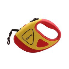 다다랜드 강아지 LED 자동 리드줄, 빨노, 1개