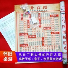 升官圖桌遊 懷舊桌遊遊戲 親朋聚會親子遊戲 臺灣出貨, 1個, 圖桌遊遊戲/親朋聚會/親子游戲 寓教於樂