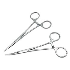 寵物拔耳毛鉗(直式/彎式) - 寵物耳道清潔護理必備工具, 1個, 拔毛鉗 (彎式)