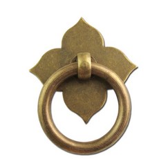 XIPEIYI 황동 모양 레트로 서랍 주방 청동 하드웨어 노브 캐비닛 가구 고대 손잡이, 4cm ring, bronze color
