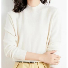 마켓에이 여성용 반폴라 단색 니트