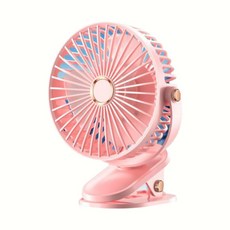 F16 6吋靜音夾扇 USB供電手持夾立三用 辦公室/居家/戶外便攜涼風, 珊瑚粉6吋, 粉紅色6寸1個, 10000毫安