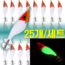예피싱 25개입 왕눈이 에기 세트 쭈꾸미 갑오징어 문어채비 야광애기, YF02