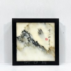 御古齋 黑檀木國畫石底座 石面方形底座 窗花藝品展示底座 花台花座 實用擺飾, 大款-款六