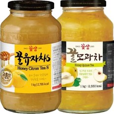꽃샘 꿀유자차S 1kg+꿀모과차 1kg, 1개