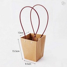 역삼각 쇼핑백 13x9.5x15.5cm 크라프트 내지코팅, 1봉