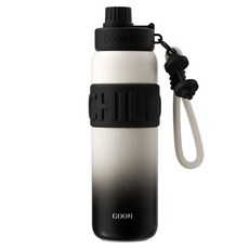 굼 라이트 스포츠 보온 텀블러, 1개, 680ml, 블랙+화이트