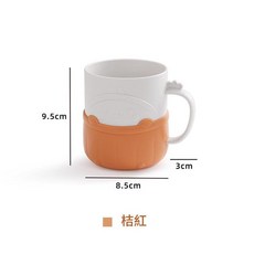 兒童卡通漱口杯 寶寶刷牙杯 加厚耐摔塑膠水杯, 桔紅 401 500ml, 1個