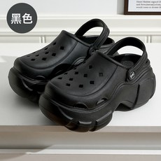 厚底洞洞鞋女士夏季外穿足弓支撐踩屎感海邊沙灘包頭涼拖鞋女批發