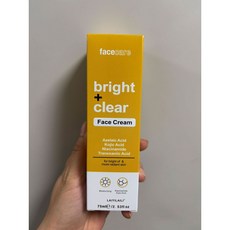 facecare bright + clear 面霜 杜鵑花酸 曲酸 菸鹼醯胺 傳明酸, 1個, 面霜75ml