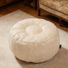 Louis Donné UNSTUFFED 푸프 오토만 발 받침대 커버 전용 보관 천 블랑켓 워터프로프 인조 가죽 빈백 커버 독서 휴식 바닥 의자 반려동물 친화적 쉬운 세척 방수