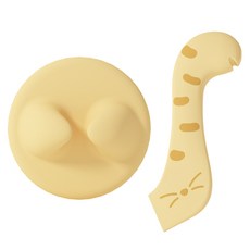 고양이 개를 위한 고양이 뚜껑 개 애완동물 통조림 덮개 습식 식품용 숟가락 상단 TPE 캔 뚜껑 교반 숟가락, 노란 색, 숟가락 덮기