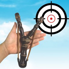 추억의 나무 새총 서바이벌 고무줄 레저용, 1개