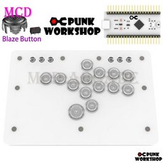 Punk Workshop PC/PS4/PS5용 Brook Wingman FGC 어댑터 키트가 있는 미니 HitBox 컨트롤러 PUNK WORKSHOP C, 15)PKB B-White