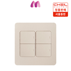 제일전기 디아트 샴페인 골드 중 4구 스위치