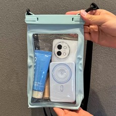 YUYIMI 핸드폰 스마트폰 방수팩 크로스방수팩, 1개, 블루