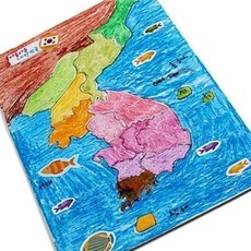 종이퍼즐 만들기 한국지도 소 유치원교구 미술교재 창 all+3420Bq