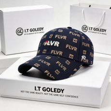 I.T GOLEDY 滿版印花棒球帽, 藏藍, 可調節
