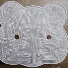 熊貓造型腳底按摩搓背墊 桑拿沐浴安全搓背器 TPR矽膠材質, 1個, 多功能丨挫腳+搓背丨吸盤硅膠#容易清洗,加大加厚丨熊貓噴漆丨300+450mm