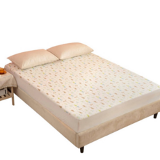 全包式純棉防水隔尿保潔墊 柔軟親膚 防滑抗皺 機洗水洗 防水透氣, 海洋鯨魚(床包款), 1個