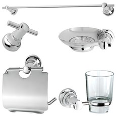 MIRINAE 800 不鏽鋼5件組浴室配件, 1套, 銀色