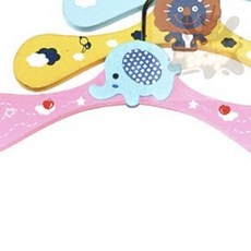 참깨샵 펫의류 원목 옷걸이 소형 핑크 강아지옷걸이