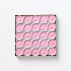 圓形石蠟蠟燭 婚慶浪漫情人節表白神器, 1個, 粉色_50個裝