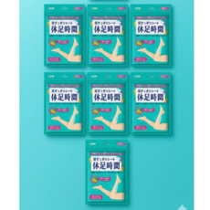 라이온 휴족시간 다리 쿨링시트 6매입 13X8.5cm 피로 쿨링패치 수분가득 쿨링효과 즉각 시원한 다리 마사지 세트 여행 출장 필수템 피로회복 젤형 패치 시원한 다리 마사지시트, 6매, 7