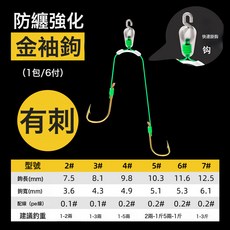 DFMEI 快掛超短子線雙鉤8釐米成品防纏繞土鯪魚梅州釣法金袖金海夕魚鉤, 1個, 1個裝