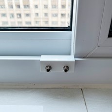 창문잠금장치 방충망 고정 샷시 잠금 장치 추락 열림방지 베란다 방범 스토퍼 2구, 화이트, 5개