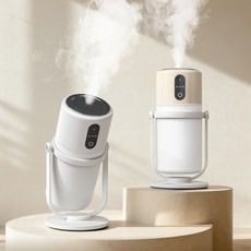 INSE 미니 가습기 차량용 휴대용 저소음 초음파 LED 무드등 탁상용 가습기, 화이트