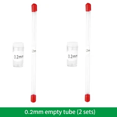 에어 브러시 바늘 노즐 교체 용 빈 보관 용기 튜브 0 2mm 3mm 5mm 라벨 액세서리 도구 부품, 0.2 empty 2sets