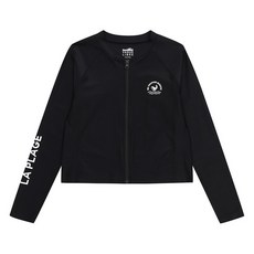 소이 23M0154-38 블랙 크롭 래쉬가드 점퍼_SH