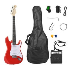 DOMINO STORY 입문용 일렉기타 초보자 일렉트릭 전자기타 앰프포함 중급자, 레드, 1개