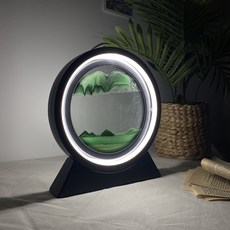 沙子萌沙漏相框小夜燈, 綠色