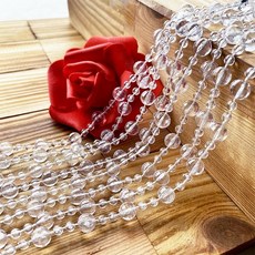 婚慶裝飾 亞克力水晶串珠簾 門簾隔斷 DIY, 透明8+4地球珠(按斤/一斤約28米),1件多件增加下方【購買數】