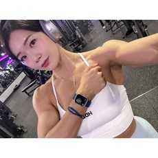 한국음이온생활건강 음이온킹 음이온팔찌 스포츠팔찌 건강팔찌 추석선물 어버이날 부모님 선물, 네이비, L, 1개