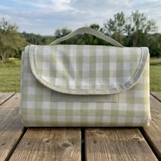 퍼플캣 사계절 감성 접이식 피크닉 매트 휴대용 돗자리, 그린