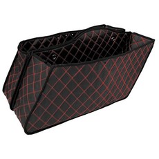 HDBUBALUS 신축성 있는 새들백 라이너 인서트 할리 익스텐디드 백 투어링 일렉트라 스트리트 글라이드 로드 킹 1993-2013과 호환 (화이트 스레드) 134310 55, Red Thread