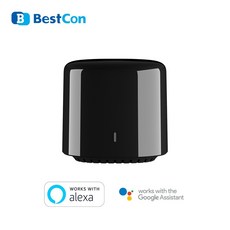 BroadLink RM4C mini APP手機遠端紅外線萬用遙控器, 1個, 黑豆空調遙控RM4C