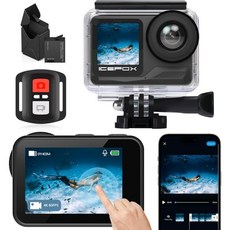 아이스폭스 아이7 액션 카메라 4K 60프레임 초당 30메가픽셀 2개 2150mAh 배터리 포함 수중 5배 줌 방수 전자 흔들림 보정 스냅프로 앱 지원 와이파이 원격 제어 영상, 아이스폭스 아이7 액션 카메라 4K 60프레임 초당 3