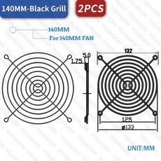 손가락 92mm 보호망 컴퓨터 120mm 메쉬 80mm 140mm 2개 케이스 그릴 금속 60mm 5개입 90mm, 2PCS 140MM Grills 2