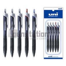 미쯔비시 유니 제트스트림 0.38mm 볼펜 세트, 0.38mm 블랙 3개+레드 1개+블루 1개 세트