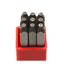 WKSTOOL 1/16 (1.5mm) 고경도 탄소강 대문자 번호 및 레터 볼 페인 해머 핸드 펀치 금속 스탬프 세트 금형 보석 제작용, 1mm Number Reverse Punch