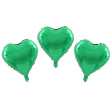 하트 은박풍선(45cm) 풍선 장식 파티용품 [에브리띵스마일] 1103, 3개, 그린