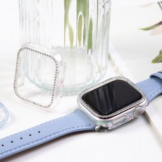 이케미 애플워치 전용 큐빅 베젤 케이스, 44mm, 오로라